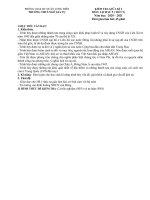 Đề thi giữa học kì 1 môn Lịch sử lớp 9 năm 2020-2021 có đáp án - Trường THCS Ngô Gia Tự