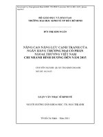 Tài liệu Nâng Cao Năng Lực Cạnh Tranh Của Ngân Hàng Thương Mại Cổ Phần Ngoại Thương Việt Nam