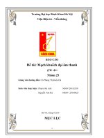 Đề tài mạch khuếch đại âm thanh (2w  8ω¿ 