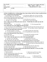 Đề thi giữa học kì 1 môn GDCD lớp 8 năm 2020-2021 có đáp án - Trường THCS Nguyễn Huệ