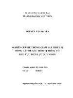 Nghiên cứu hệ thống giám sát thiết bị đóng cắt để xác định vị trí sự cố khu vực điện lực quy nhơn 