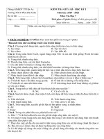 Đề thi giữa học kì 1 môn Tin học lớp 7 năm 2020-2021 có đáp án - Trường THCS Phan Bội Châu