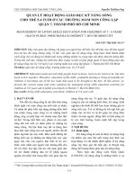Quản lý hoạt động giáo dục kỹ năng sống cho trẻ 5-6 tuổi ở các trường mầm non công lập quận 7, thành phố Hồ Chí Minh
