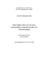 Hoàn thiện công tác kế toán tại bảo hiểm xã hội huyện phù cát, tỉnh bình định 
