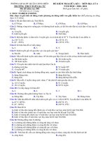Đề thi giữa học kì 1 môn Địa lí lớp 6 năm 2020-2021 có đáp án - Trường THCS Ngô Gia Tự