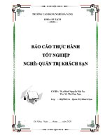 Báo cáo thực tập tại bộ phận lễ tân của khách sạn le house boutique đà nẵng