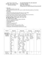 Đề thi giữa học kì 1 môn Công nghệ lớp 7 năm 2020-2021 có đáp án - Trường THCS Trần Quang Khải