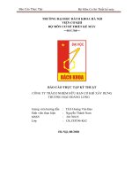 BÁO cáo THỰC tập kỹ THUẬT CÔNG TY TRÁCH NHIỆM hữu hạn cơ KHÍ xây DỰNG THƯƠNG mại HOÀNG LONG 