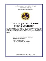 ĐỀ tài PHÂN TÍCH các ỨNG DỤNG CHUNG của hệ THỐNG GIAO THÔNG THÔNG MING (ITS) và hệ THỐNG GIAO THÔNG THÔNG MINH (ITS) ỨNG DỤNG CHO THÀNH PHỐ 