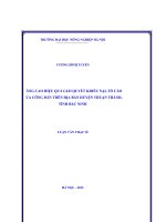 Nâng cao hiệu quả giải quyết khiếu nại, tố cáo của công dân trên địa bàn huyện thuận thành, tỉnh bắc ninh 