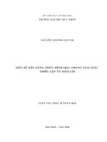 Một số bất đẳng thức hình học trong tam giác thiết lập từ hàm lồi 