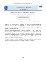 Chất lượng đào tạo giáo dục thể chất tại trường Đại học Tài chính – Marketing