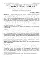 Đào tạo và xây dựng đội ngũ nhân lực du lịch chất lượng cao trong bối cảnh hội nhập
