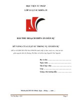 bài thu hoạch diễn án dân sự tranh chấp ly hôn, nuôi con, chia tài sản