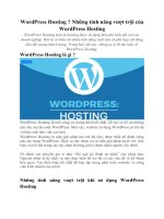WordPress hosting   những tính năng vượt trội của wordpress hosting