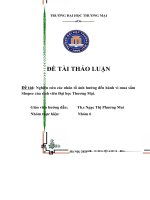 Nghiên cứu các nhân tố ảnh hưởng đến hành vi mua sắm shopee của sinh viên đại học thương mại