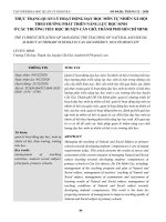 Thực trạng quản lý hoạt động dạy học môn Tự nhiên xã hội theo hướng phát triển năng lực học sinh ở các trường tiểu học huyện Cần Giờ, thành phố Hồ Chí Minh