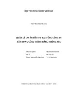 Luận văn tốt nghiệp quản lý dự án đầu tư tại tổng công ty xây dựng công trình hàng không ACC 