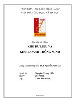 Báo cáo cá nhân  KHO dữ LIỆU và KINH DOANH THÔNG MINH 