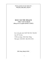 BÁO cáo THU HOẠCH THỰC tập tốt NGHIỆP