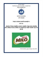 phân tích chiến lược chiêu thị sản phẩm sữa milo của công ty nestle việt nam tại tp hồ chí minh