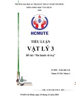 TIỂU LUẬN vật lý 3 đề tài du hành vũ trụ 