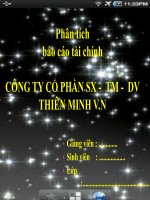 Thuyết trình về: CÔNG TY cổ PHẦN SX TM DV THIÊN MINH VN