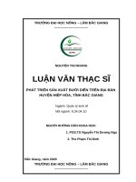 PHÁT TRIỂN sản XUẤT bưởi DIỄN TRÊN địa bàn HUYỆN