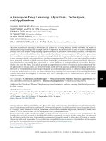 A survey on deep learning  algorithms, techniques,applicaions