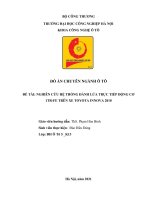 ĐỀ tài NGHIÊN cứu hệ THỐNG ĐÁNH lửa TRỰC TIẾP ĐỘNG cơ 1TR FE TRÊN XE TOYOTA INNOVA 2010 