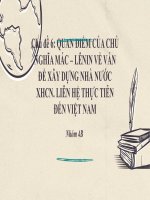 Chủ đề  QUAN điểm của CHỦ NGHĨA mác – LÊNIN về vấn đề xây DỰNG NHÀ nước XHCN  LIÊN hệ THỰC TIỄN đến VIỆT NAM 