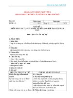 Giáo án tự chọn môn ngữ văn 8 (trọn bộ cả năm, soạn theo chủ đề)