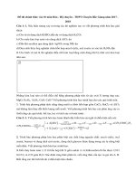 thi chính thức vào 10 môn hóa   hệ chuyên   THPT chuyên bắc giang năm 2017   2018 