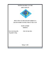 Phân tích văn hóa doanh nghiệp của doanh nghiệp TH TRUE MILK ở việt nam