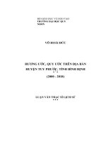 Hương ước, quy ước trên địa bàn huyện tuy phước, tỉnh bình định (1998   2018) 