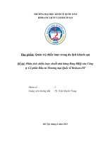 Phân tích chiến lược chuỗi nhà hàng king BBQ của công ty cổ phần đầu tư thương mại quốc tế redsun ITI