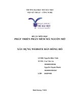 XÂY DỰNG WEBSITE bán ĐỒNG hồ 