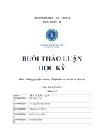 BUỔI THẢO LUẬN học kỳ môn  những quy định chung về luật dân sự, tài sản và thừa kế 