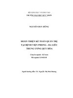Hoàn thiện kế toán quản trị tại bệnh viện phong   da liễu trung ương quy hòa 