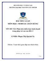 ĐỀ tài phân tích chiến lược kinh doanh trang phục trẻ em của BIG c 