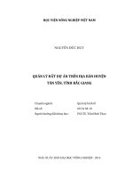 Luận văn tốt nghiệp quản lý đất dự án trên địa bàn huyện tân yên tỉnh bắc giang 