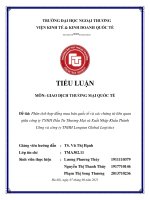 Đề tài Phân tích hợp đồng mua bán quốc tế và các chứng từ liên quan giữa công ty TNHH Đầu Tư Thương Mại và Xuất Nhập Khẩu Thành Công và công ty TNHH Longsun Global Logistics