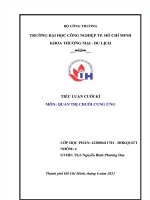 Tiểu luận cuối kì môn quản trị chuỗi cung ứng