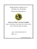Lắp ráp, cài đặt, bảo trì và sữa chữa máy tính tại công ty ozone