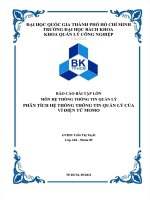 Phân tích hệ thống thông tin quản lý của ví điện tử momo