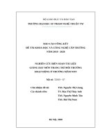 NGHIÊN CỨU BIÊN SOẠN TÀI LIỆU GIẢNG DẠY MÔN TRANG TRÍ MÔI TRƯỜNG HOẠT ĐỘNG Ở TRƯỜNG MẦM NON