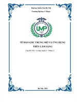 Tế bào gốc trung mô và ứng dụng trên lâm sàng
