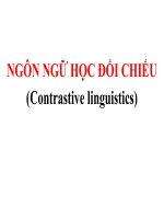Bài1. Khái quát về ngôn ngữ học đối chiếu