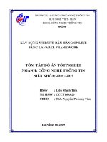 XÂY DỰNG WEBSITE BÁN HÀNG ONLINE BẰNG LAVAREL FRAMEWORK TÓM TẮT ĐỒ ÁN TỐT NGHIỆP NGÀNH: CÔNG NGHỆ THÔNG TIN