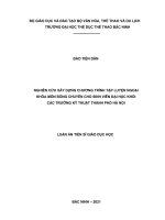 Nghiên cứu xây dựng chương trình tập luyện ngoại khóa môn bóng chuyền cho sinhviên đại học khối các trường kỹ thuật thành phố hà nội 